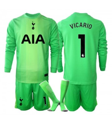 Tottenham Hotspur Guglielmo Vicario #1 Målmand Hjemmebanesæt Børn 2025-26 Lange ærmer (+ korte bukser)